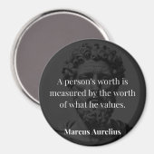 価値の定義： Marcus Aurelius on Values マグネット (正面/裏面)