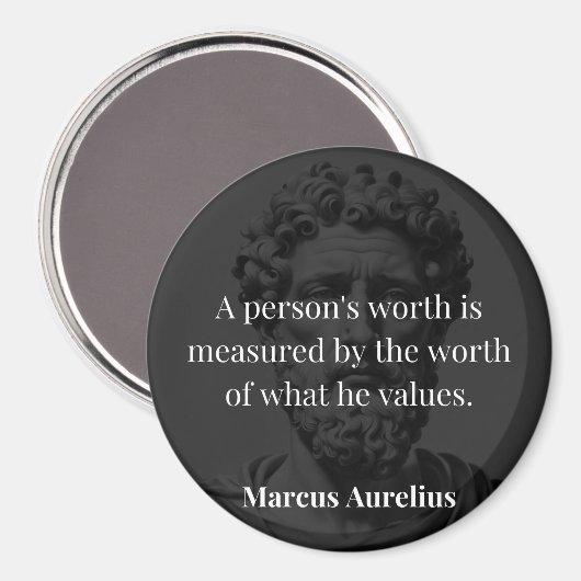 価値の定義： Marcus Aurelius on Values マグネット (正面/裏面)