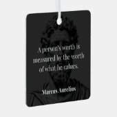 価値の定義： Marcus Aurelius on Values メタルオーナメント (正面右)