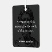 価値の定義： Marcus Aurelius on Values メタルオーナメント (正面左)