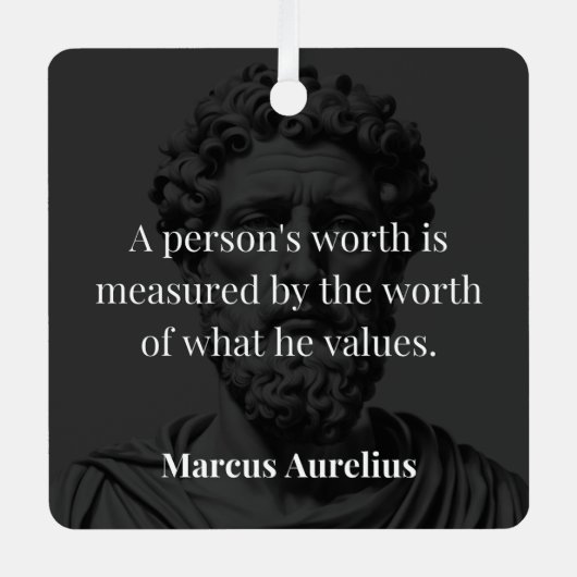 価値の定義： Marcus Aurelius on Values メタルオーナメント (正面)