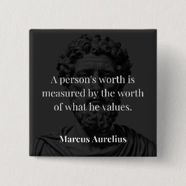 価値の定義： Marcus Aurelius on Values 缶バッジ