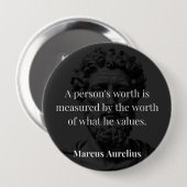 価値の定義： Marcus Aurelius on Values 缶バッジ (正面&裏面)