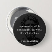 価値の定義： Marcus Aurelius on Values 缶バッジ (正面&裏面)