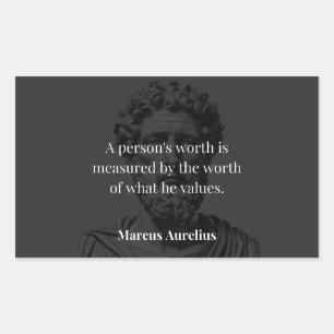 価値の定義: Marcus Aurelius on Values 長方形シール