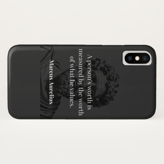 価値の定義: Marcus Aurelius on Values Case-Mate iPhoneケース (裏面(横))