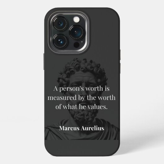 価値の定義: Marcus Aurelius on Values iPhoneケース (裏面)