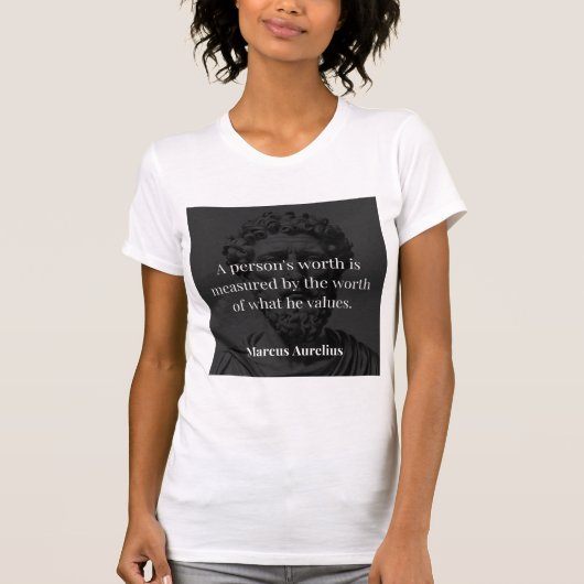 価値の定義： Marcus Aurelius on Values Tシャツ (正面)