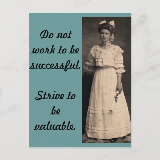 価値を持つよう努力する ポストカード (正面)