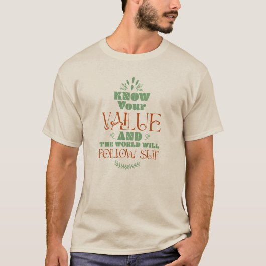 価値主導の人生 Tシャツ (正面)