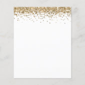 価値金ゴールドグリッターブライダルシャワー招待 チラシ (裏面)
