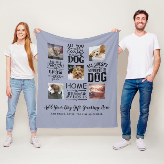 価最高の格！犬のオーナー引用文PHOTO COLLAGEギフト フリースブランケット (インサイチュ)
