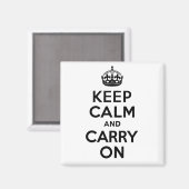 価最高の格Keep Calm and Carry On白黒 マグネット (正面/裏面)