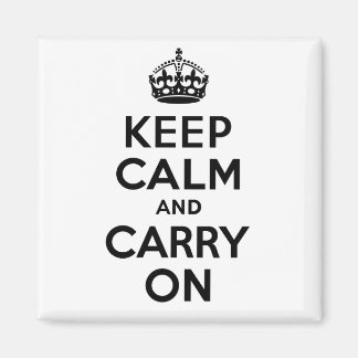 価最高の格Keep Calm and Carry On白黒 マグネット