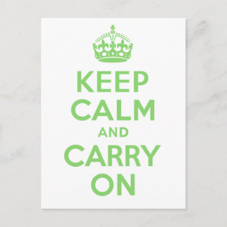 価最高の格Keep Calm and Carry On緑 ポストカード