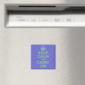 価最高の格Keep Calm and Carry On青と緑 マグネット (インサイチュ (食洗機))