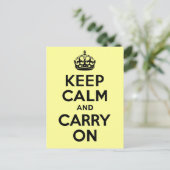 価最高の格Keep Calm and Carry On黒 ポストカード (スタンド正面)