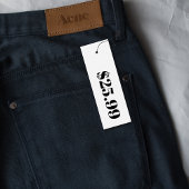 価格のみホワイトスキニーアパレルつるラベル