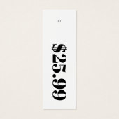 価格のみホワイトスキニーアパレルつるラベル (裏面)