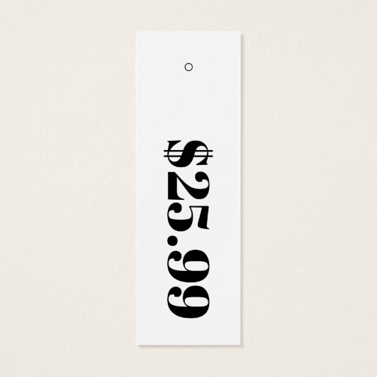 価格のみホワイトスキニーアパレルつるラベル (裏面)