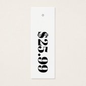 価格のみホワイトスキニーアパレルつるラベル (正面)