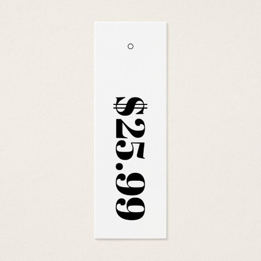 価格のみホワイトスキニーアパレルつるラベル (正面)