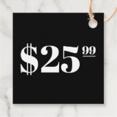 価格のみ黒つるラベル服 フェイバータグ (裏面)