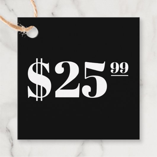 価格のみ黒つるラベル服 フェイバータグ (正面)