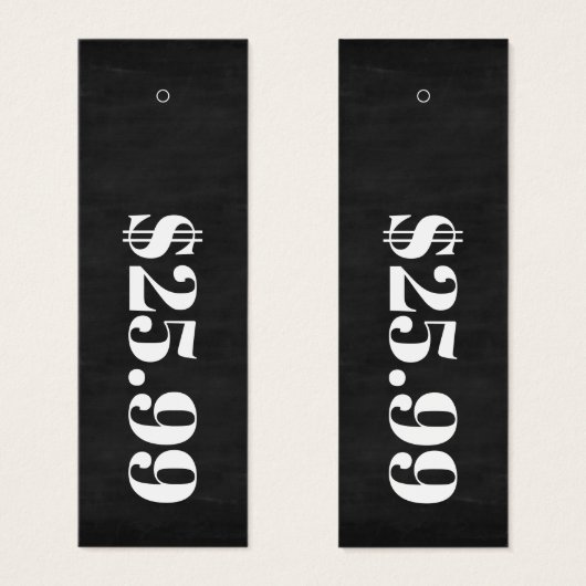 価格のみChalkboadスキニーウェアつるラベル (正面&裏面)