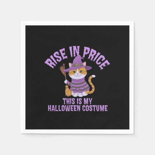 価格の上昇、これは私のハロウィーンの衣装だ！ スタンダードカクテルナプキン (正面)