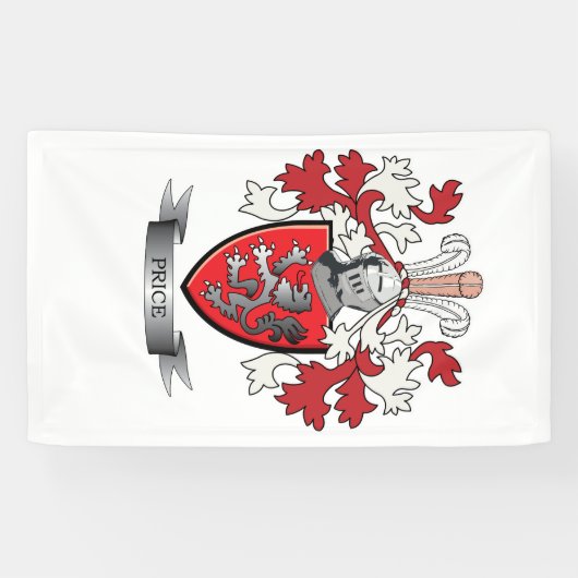 価格の家紋の紋章付き外衣 横断幕 (横)