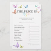 価格は右バタフライベビーシャワーゲーム (正面/裏面)