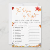 価格は右ベビーシャワーゲームリトルカボチャ 招待状 (正面)