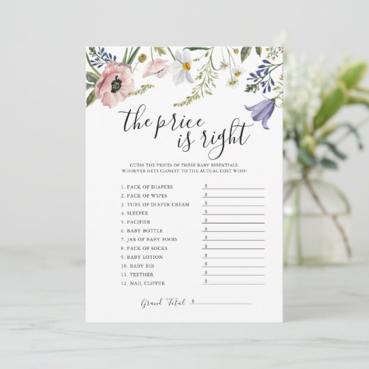 価格は正しい赤ちゃんシャワーゲームカード 招待状 (スタンド正面)