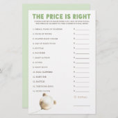 価格は正しい赤ちゃんシャワーゲーム (正面/裏面)