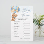 価格を推測するバルーン赤ちゃんシャワーゲーム (スタンド正面)