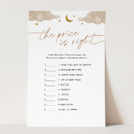 価格を推測する星の赤ちゃんシャワーゲーム