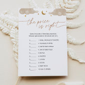 価格を推測する星の赤ちゃんシャワーゲーム 招待状