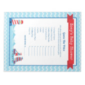 価格を推測する航海のテーマベビーシャワー ノートパッド (正面)