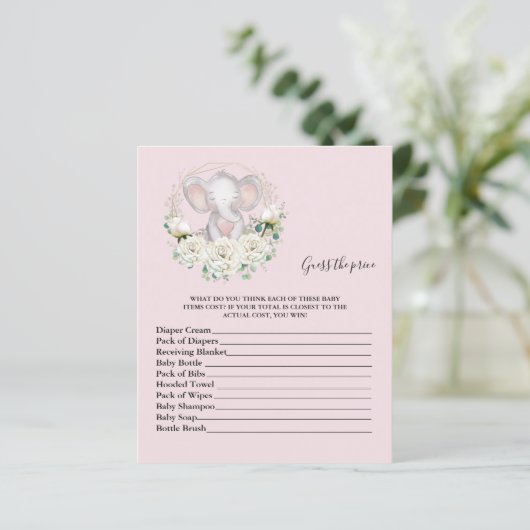 価格を推測する赤ちゃんシャワーゲーム (スタンド正面)