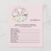 価格を推測する赤ちゃんシャワーゲーム (正面)