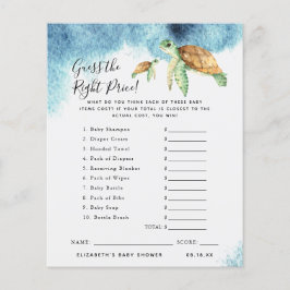 価格を推測する |赤ちゃんシャワーゲーム