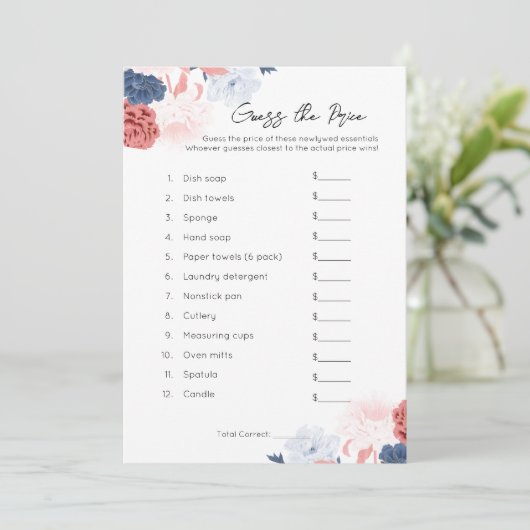 価格を推測 – ブライダルシャワーゲーム シーズンカード (スタンド正面)