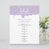 価格サービスリストつや消しドリップ紫 招待状 (スタンド正面)