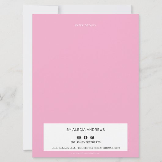 価格サービスリストピンクつや消し点滴 招待状 (裏面)