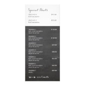 価格サービス一覧モダン矢印ロゴ素朴な灰色 ラックカード (裏面)