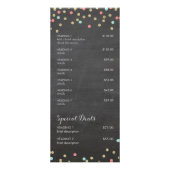 価格サービス一覧紙吹雪グリッターパターン珊瑚 ラックカード (裏面)