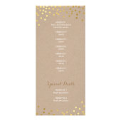 価格サービス一覧金ゴールドフォイル紙吹雪ホワイトクラフト ラックカード (裏面)