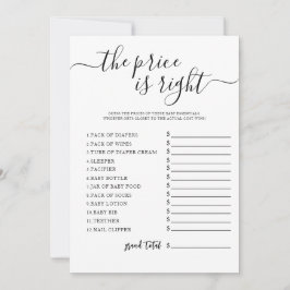 価格ベビーシャワーゲームカードを推測 招待状
