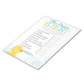 価格ラバーアヒル赤ちゃんシャワーゲームパックを推測 ノートパッド (アングル)